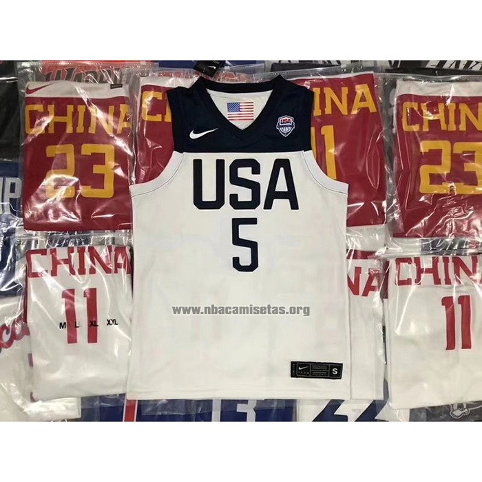 Camiseta USA Donovan Mitchell 2019 FIBA Basketball World Cup Blanco